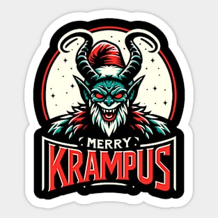 Funny Krampus Men Women Kids Merry Krampus Ugly Christmas Sticker